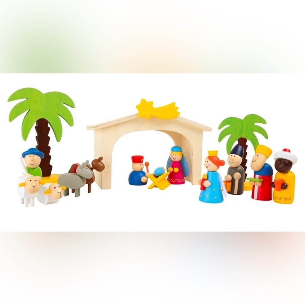 Wooden Nativity Playset for Kids by legler